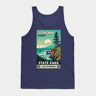 A Vintage Travel Art of the Sonoma Coast State Park - California - US Tank Top